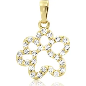 Přívěsek Couple, Přívěsek Animalio Paw III ve tvaru tlapky, žluté zlato se zirkony, 585-66-2-0268.0Z00.0.00.001.23