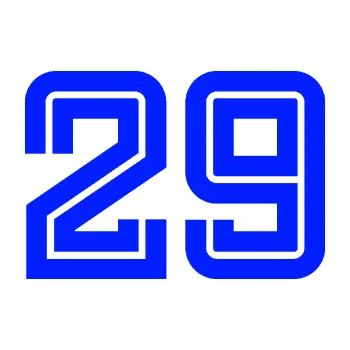 Polep vozidla Startovní číslo 29 typ 7 (19 - modrá dynamic) SAMOLEPKA NA AUTO, NÁLEPKA, FÓLIE, POLEP, TUNING, VLASTNÍ TEXT, TISK, AUTOSAMOLEPKY.cz, POLEPY, OBRÁZEK, LOGO, 3D STICKERS