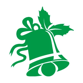 Samolepící dekorace SAMOLEPKA Vánoční zvoneček 001 pravá (12 - zelená) NA AUTO, NÁLEPKA, FÓLIE, POLEP, TUNING, VLASTNÍ TEXT, TISK, AUTOSAMOLEPKY.cz, POLEPY, OBRÁZEK, LOGO, SAMOLEPKY