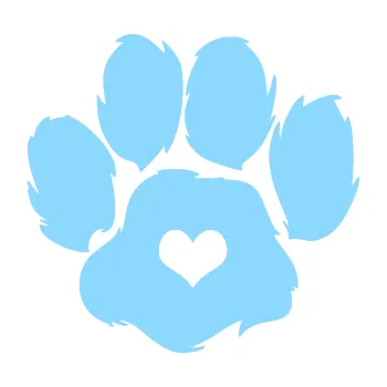 samolepka Tlapka 006 levá (03 - světle modrá) SAMOLEPKA NA AUTO, NÁLEPKA, FÓLIE, POLEP, TUNING, VLASTNÍ TEXT, TISK, AUTOSAMOLEPKY.cz, POLEPY, OBRÁZEK, LOGO, 3D STICKERS