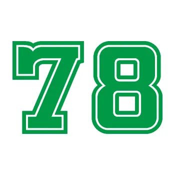 Polep vozidla Startovní číslo 78 typ 5 (12 - zelená) SAMOLEPKA NA AUTO, NÁLEPKA, FÓLIE, POLEP, TUNING, VLASTNÍ TEXT, TISK, AUTOSAMOLEPKY.cz, POLEPY, OBRÁZEK, LOGO, 3D STICKERS