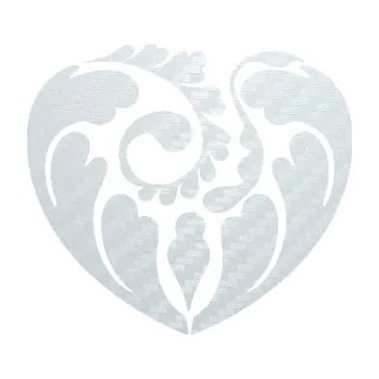 Samolepící dekorace SAMOLEPKA Srdíčko 009 levá (51 - 3D karbon bílý) NA AUTO, NÁLEPKA, FÓLIE, POLEP, TUNING, VLASTNÍ TEXT, TISK, AUTOSAMOLEPKY.cz, POLEPY, OBRÁZEK, LOGO, SAMOLEPKY