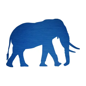 Samolepící dekorace SAMOLEPKA Slon 002 pravá (65 - škrábaný kov modrý) NA AUTO, NÁLEPKA, FÓLIE, POLEP, TUNING, VLASTNÍ TEXT, TISK, AUTOSAMOLEPKY.cz, POLEPY, OBRÁZEK, LOGO, SAMOLEPKY