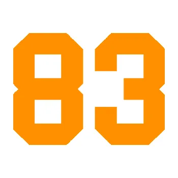 Polep vozidla Startovní číslo 83 (06 - oranžová) SAMOLEPKA NA AUTO, NÁLEPKA, FÓLIE, POLEP, TUNING, VLASTNÍ TEXT, TISK, AUTOSAMOLEPKY.cz, POLEPY, OBRÁZEK, LOGO, 3D STICKERS