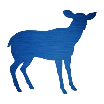 Samolepící dekorace SAMOLEPKA Srna 001 pravá (65 - škrábaný kov modrý) NA AUTO, NÁLEPKA, FÓLIE, POLEP, TUNING, VLASTNÍ TEXT, TISK, AUTOSAMOLEPKY.cz, POLEPY, OBRÁZEK, LOGO, SAMOLEPKY