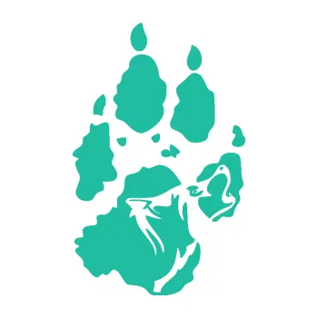 Polep vozidla Vlk 018 levá stopa s vlčím obrysem (25 - tyrkysová) SAMOLEPKA NA AUTO, NÁLEPKA, FÓLIE, POLEP, TUNING, VLASTNÍ TEXT, TISK, AUTOSAMOLEPKY.cz, POLEPY, OBRÁZEK, LOGO, 3D STICKERS