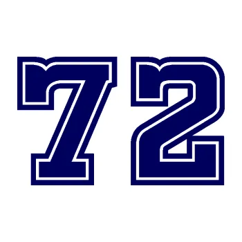 Polep vozidla Startovní číslo 72 typ 5 (23 - tmavě modrá) SAMOLEPKA NA AUTO, NÁLEPKA, FÓLIE, POLEP, TUNING, VLASTNÍ TEXT, TISK, AUTOSAMOLEPKY.cz, POLEPY, OBRÁZEK, LOGO, 3D STICKERS