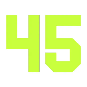 Polep vozidla SAMOLEPKA Startovní číslo 45 (27 - limetová) NA AUTO, NÁLEPKA, FÓLIE, POLEP, TUNING, VLASTNÍ TEXT, TISK, AUTOSAMOLEPKY.cz, POLEPY, OBRÁZEK, LOGO, SAMOLEPKY