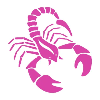 Samolepící dekorace Štír zvěrokruh 005 pravá (16 - růžová) SAMOLEPKA NA AUTO, NÁLEPKA, FÓLIE, POLEP, TUNING, VLASTNÍ TEXT, TISK, AUTOSAMOLEPKY.cz, POLEPY, OBRÁZEK, LOGO, 3D STICKERS