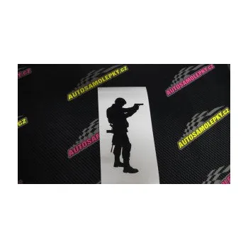 Samolepící dekorace SAMOLEPKA Voják 002 pravá (10 - červená) NA AUTO, NÁLEPKA, FÓLIE, POLEP, TUNING, VLASTNÍ TEXT, TISK, AUTOSAMOLEPKY.cz, POLEPY, OBRÁZEK, LOGO, SAMOLEPKY