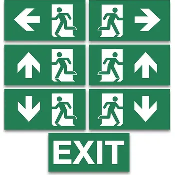 Nouzové osvětlení MCLED Piktogram pro svítidlo Shield: vpravo, vlevo, dolů, nahoru a EXIT