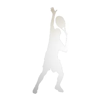 Polep vozidla SAMOLEPKA Tenista 008 pravá (82 - odrazková reflexní bílá) NA AUTO, NÁLEPKA, FÓLIE, POLEP, TUNING, VLASTNÍ TEXT, TISK, AUTOSAMOLEPKY.cz, POLEPY, OBRÁZEK, LOGO, SAMOLEPKY