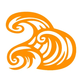 Samolepící dekorace Vlny 004 levá moře (06 - oranžová) SAMOLEPKA NA AUTO, NÁLEPKA, FÓLIE, POLEP, TUNING, VLASTNÍ TEXT, TISK, AUTOSAMOLEPKY.cz, POLEPY, OBRÁZEK, LOGO, 3D STICKERS