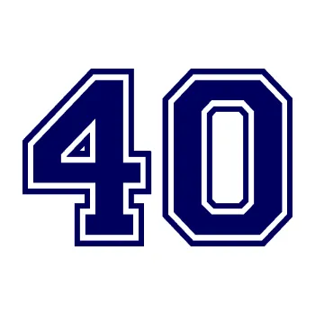 Polep vozidla Startovní číslo 40 typ 4 (23 - tmavě modrá) SAMOLEPKA NA AUTO, NÁLEPKA, FÓLIE, POLEP, TUNING, VLASTNÍ TEXT, TISK, AUTOSAMOLEPKY.cz, POLEPY, OBRÁZEK, LOGO, 3D STICKERS