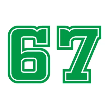 Polep vozidla Startovní číslo 67 typ 5 (12 - zelená) SAMOLEPKA NA AUTO, NÁLEPKA, FÓLIE, POLEP, TUNING, VLASTNÍ TEXT, TISK, AUTOSAMOLEPKY.cz, POLEPY, OBRÁZEK, LOGO, 3D STICKERS