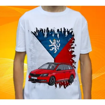 Pánské tričko tričko Š.K.O.O.D.A č. 01 M (Trička s motivy aut)