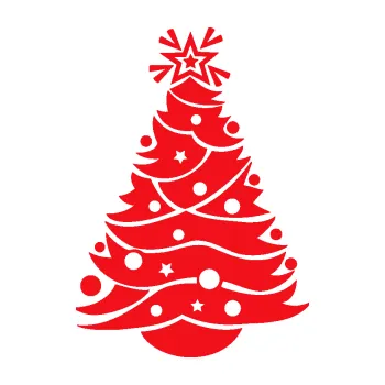 Samolepící dekorace SAMOLEPKA Vánoční stromeček 002 (10 - červená) NA AUTO, NÁLEPKA, FÓLIE, POLEP, TUNING, VLASTNÍ TEXT, TISK, AUTOSAMOLEPKY.cz, POLEPY, OBRÁZEK, LOGO, SAMOLEPKY