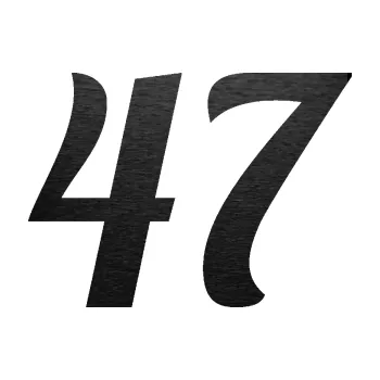 Polep vozidla Startovní číslo 47 typ 3 (63 - škrábaný kov černý) SAMOLEPKA NA AUTO, NÁLEPKA, FÓLIE, POLEP, TUNING, VLASTNÍ TEXT, TISK, AUTOSAMOLEPKY.cz, POLEPY, OBRÁZEK, LOGO, 3D STICKERS