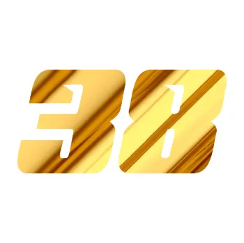 Polep vozidla Startovní číslo 38 typ 6 (81 - chrom fólie zlatá zrcadlová) SAMOLEPKA NA AUTO, NÁLEPKA, FÓLIE, POLEP, TUNING, VLASTNÍ TEXT, TISK, AUTOSAMOLEPKY.cz, POLEPY, OBRÁZEK, LOGO, 3D STICKERS