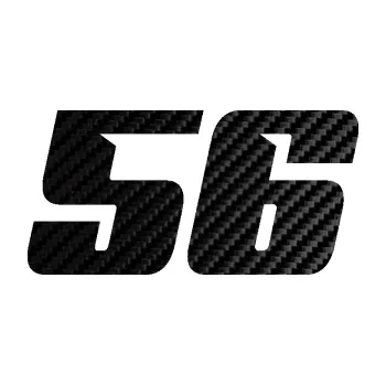 Polep vozidla Startovní číslo 56 typ 6 (50 - 3D karbon černý) SAMOLEPKA NA AUTO, NÁLEPKA, FÓLIE, POLEP, TUNING, VLASTNÍ TEXT, TISK, AUTOSAMOLEPKY.cz, POLEPY, OBRÁZEK, LOGO, 3D STICKERS