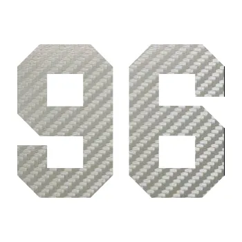 Polep vozidla Startovní číslo 96 (52 - 3D karbon stříbrný) SAMOLEPKA NA AUTO, NÁLEPKA, FÓLIE, POLEP, TUNING, VLASTNÍ TEXT, TISK, AUTOSAMOLEPKY.cz, POLEPY, OBRÁZEK, LOGO, 3D STICKERS