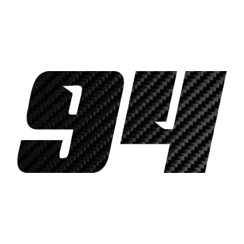 Polep vozidla SAMOLEPKA Startovní číslo 94 typ 6 (50 - 3D karbon černý) NA AUTO, NÁLEPKA, FÓLIE, POLEP, TUNING, VLASTNÍ TEXT, TISK, AUTOSAMOLEPKY.cz, POLEPY, OBRÁZEK, LOGO, SAMOLEPKY
