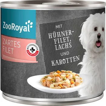 Krmivo pro psa ZooRoyal kuřecí filet s lososem a mrkví 6× 140 g