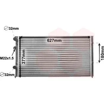 Chladič motoru Chladič, chlazení motoru VAN WEZEL 58002027