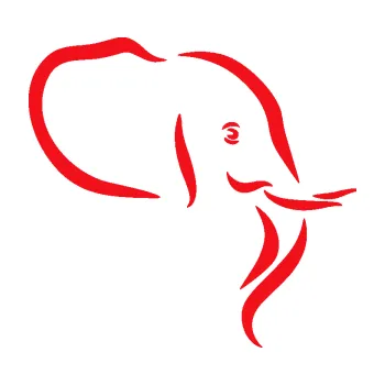 Samolepící dekorace SAMOLEPKA Slon 029 pravá (10 - červená) NA AUTO, NÁLEPKA, FÓLIE, POLEP, TUNING, VLASTNÍ TEXT, TISK, AUTOSAMOLEPKY.cz, POLEPY, OBRÁZEK, LOGO, SAMOLEPKY
