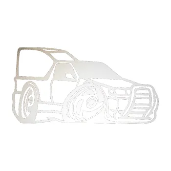 Polep vozidla SAMOLEPKA Škoda Felicia pickup karikatura pravá (82 - odrazková reflexní bílá) NA AUTO, NÁLEPKA, FÓLIE, POLEP, TUNING, VLASTNÍ TEXT, TISK, AUTOSAMOLEPKY.cz, POLEPY, OBRÁZEK, LOGO, SAMOLEPKY