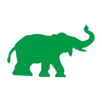 Samolepící dekorace Slon 021 pravá (12 - zelená) SAMOLEPKA NA AUTO, NÁLEPKA, FÓLIE, POLEP, TUNING, VLASTNÍ TEXT, TISK, AUTOSAMOLEPKY.cz, POLEPY, OBRÁZEK, LOGO, 3D STICKERS