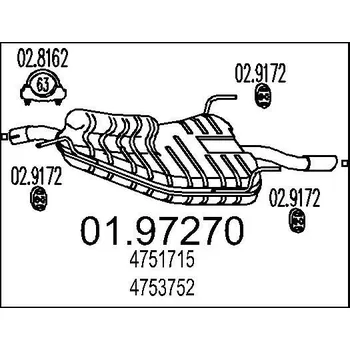 Auto-moto Zadní tlumič výfuku MTS 01.97270