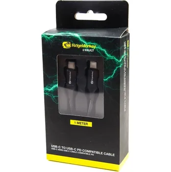 Datový kabel RidgeMonkey napájecí kabel Vault USB C to C Power Delivery Compatible Cable 1m