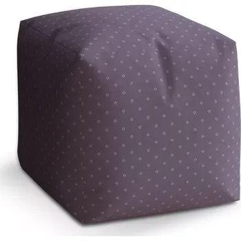 Taburet Taburet Kostka Bílé čtverce: 40x40x40 cm - Sablio