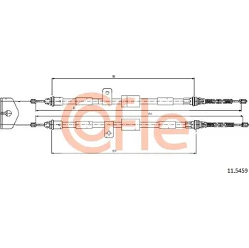 Auto-moto Tažné lanko, parkovací brzda COFLE 92.11.5459