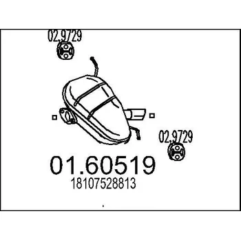 Auto-moto Zadní tlumič výfuku MTS 01.60519