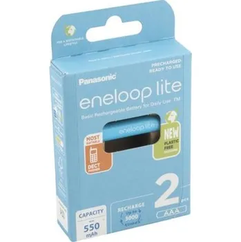 Článková baterie AVACOM Nabíjecí baterie AAA Panasonic Eneloop Lite N 550mAh Ni-MH 2ks Blistr - 3000 nabíjecích cyklů