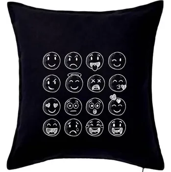 Polštář Všechny moje nálady - Polštář 50x50 - 50x50 - Včetně výplně ( Černá )