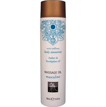 Erotický masážní přípravek Olej masážní HOT Shiatsu masculine Amber & Eucalyptus oil 100 ml - s kupónem KUP15 cena 314 Kč + extra diskrétní expedice