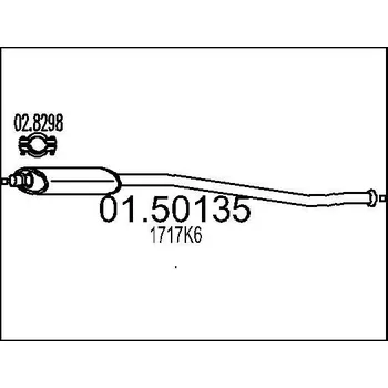 Tlumič výfuku Střední tlumič výfuku MTS 01.50135