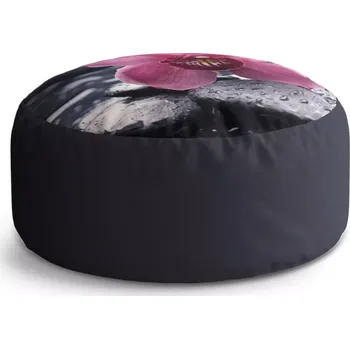 Sedací pytel Kulatý taburet Circle Orchidej: 38x48 cm - Sablio