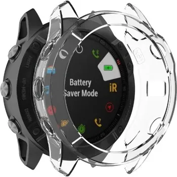 Příslušenství k chytrým hodinkám VSECHNONAMOBIL 70775 TPU HALF COVER Kryt pro Garmin Fenix 6X/6X Pro průhledný