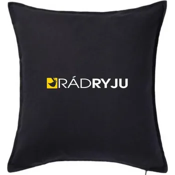 Polštář Rád ryju lžíce - Polštář 50x50 - 50x50 - Pouze potah ( Černá )
