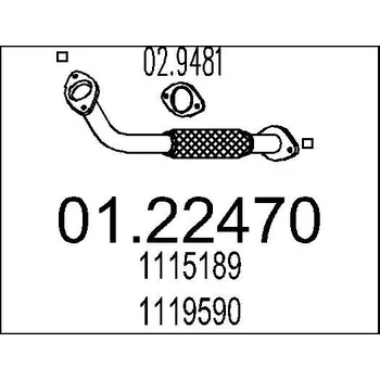 Auto-moto Výfuková trubka MTS 01.22470