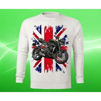 Pánská mikina mikina s motorkou Triumph pánská XXL (mikina s motorkou světle šedý melír )