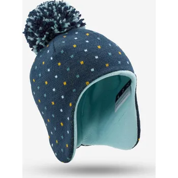 Čepice WEDZE Zimní ušanka Warm pro nejmenší modrá 2XS MODRÁ