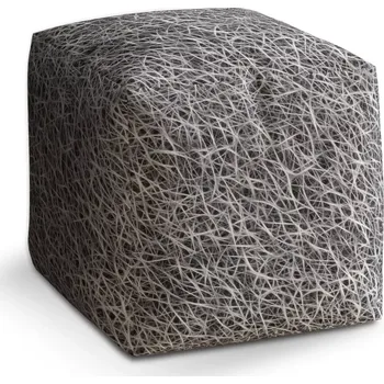 Taburet Taburet Kostka Bílá vlákna: 40x40x40 cm - Sablio