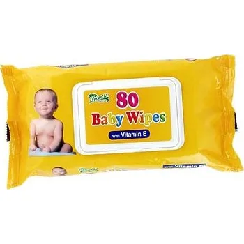 Dětský vlhčený ubrousek TROPICAL Baby Wipes Dětské vlhčené ubrousky s vitaminem E 80ks
