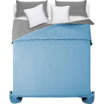 Přehoz na lůžko Rea Oboustranný prošívaný přehoz Diamante L. Grey / Blue 200x220
