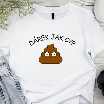 Dámské tričko - Dárek jak cyp Barva: Bílá, Velikost: 2XL